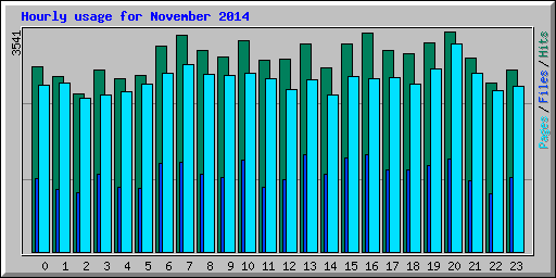 Hourly usage for November 2014