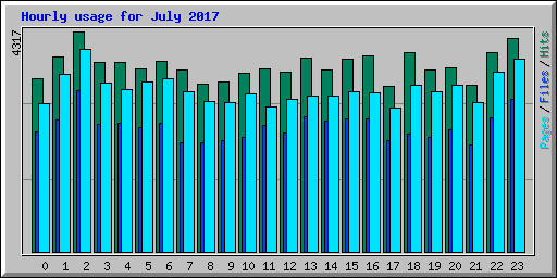 Hourly usage for July 2017